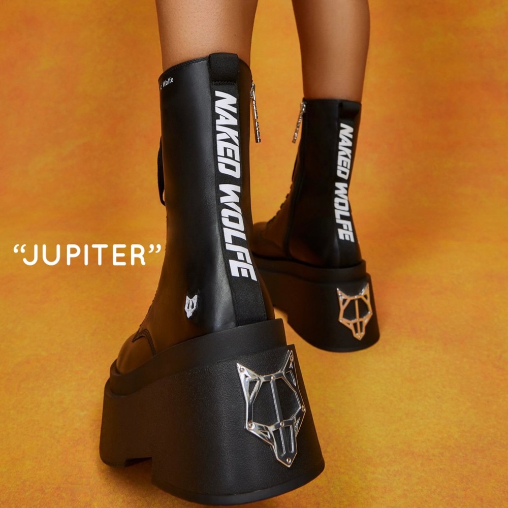 *WANT GONE* Naked Wolfe Jupiter Black Leather Boots